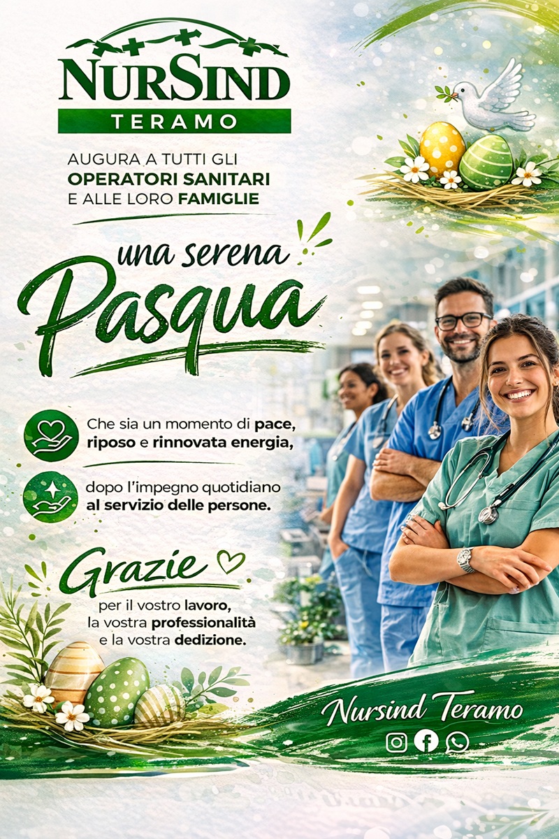 Auguri di Pasqua agli operatori sanitari nursind 2026